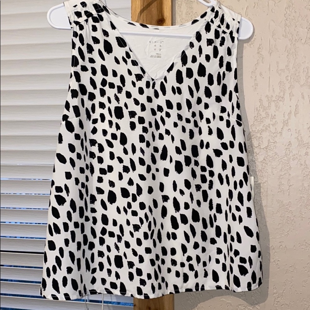 Black and white blouse
